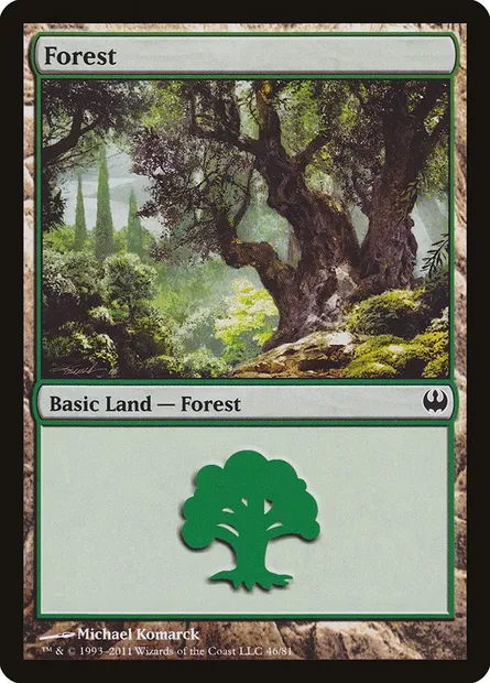 Forest, Magic card DDG 46 — Duel Decks: Knights vs. Dragons set