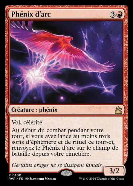 Phénix d'arc, carte Magic RVR 100 — extension Ravnica Remastered