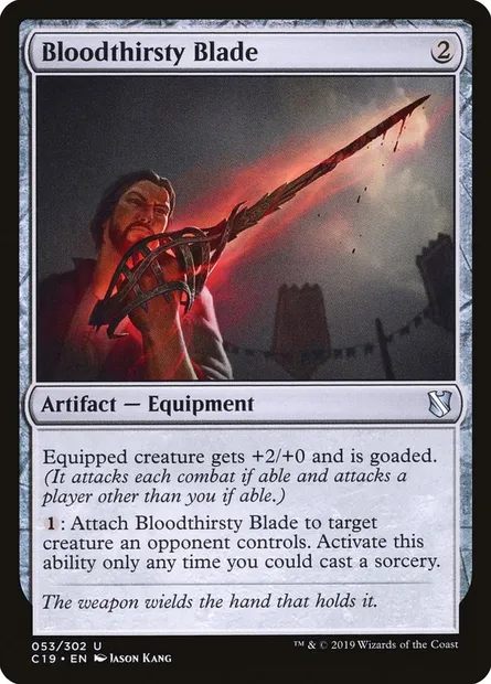 Bloodthirsty Blade, Magic card C19 53 — Commander 2019 set