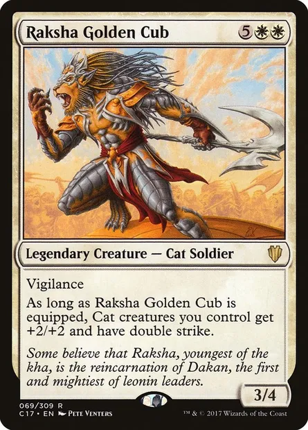 Raksha Golden Cub, Magic card C17 69 — Commander 2017 set