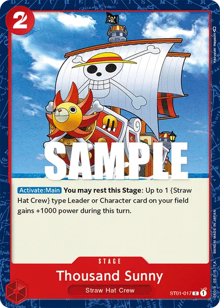 Thousand Sunny, carte One Piece ST01-017 — extension Straw Hat Crew