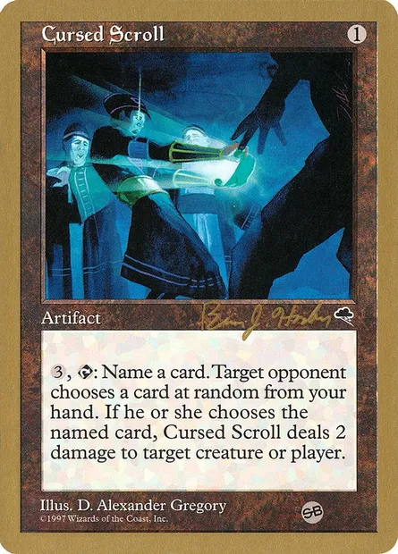Cursed Scroll, Magic card WC98 bh281sb — World Championship Decks 1998 set
