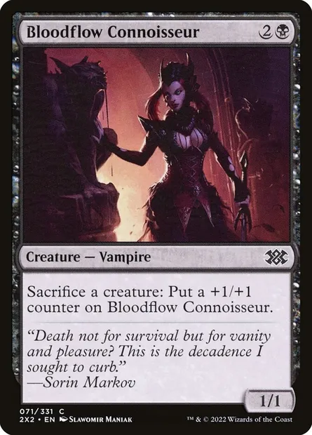 Bloodflow Connoisseur, Magic card 2X2 71 — Double Masters 2022 set