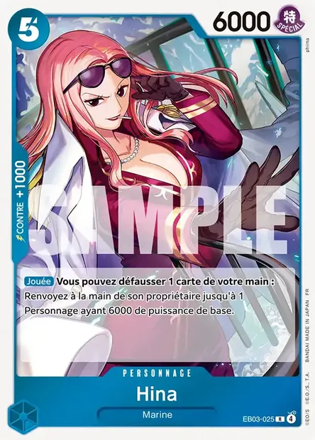 Hina, carte One Piece EB03-025 — extension ONE PIECE HEROINES EDITION