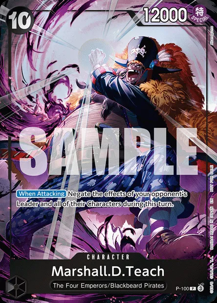 Marshall.D.Teach, One Piece card P-100 — Promotion card set