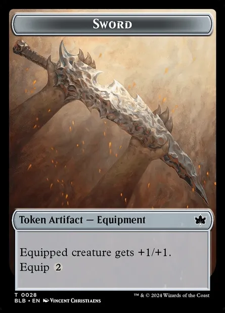 Sword, carte Magic TBLB 28 — extension Bloomburrow Tokens