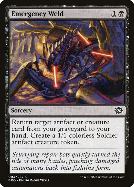 Emergency Weld, Magic card BRO 93 — The Brothers' War set