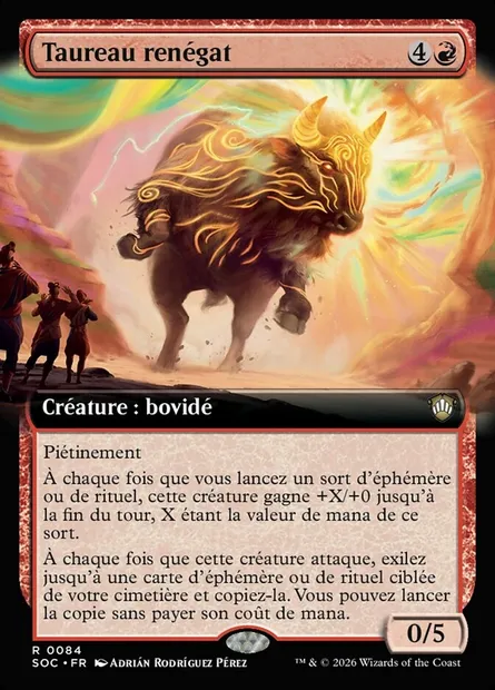 Taureau renégat, carte Magic SOC 84 — extension Secrets of Strixhaven Commander