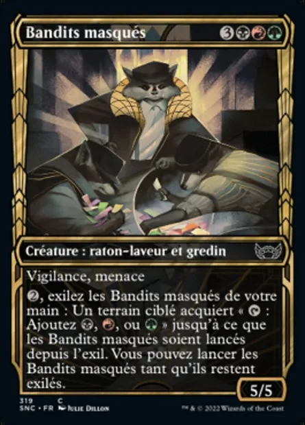 Bandits masqués, carte Magic SNC 319 — extension Les rues de la Nouvelle-Capenna