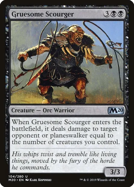 Gruesome Scourger, Magic card M20 104 — Core Set 2020 set