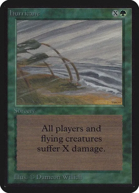 Ouragan, carte Magic LEA 200 — extension Limited Edition Alpha