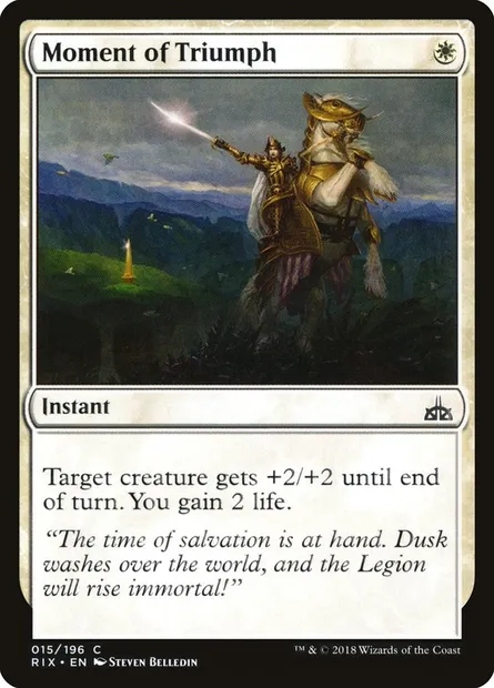 Moment of Triumph, Magic card RIX 15 — Rivals of Ixalan set