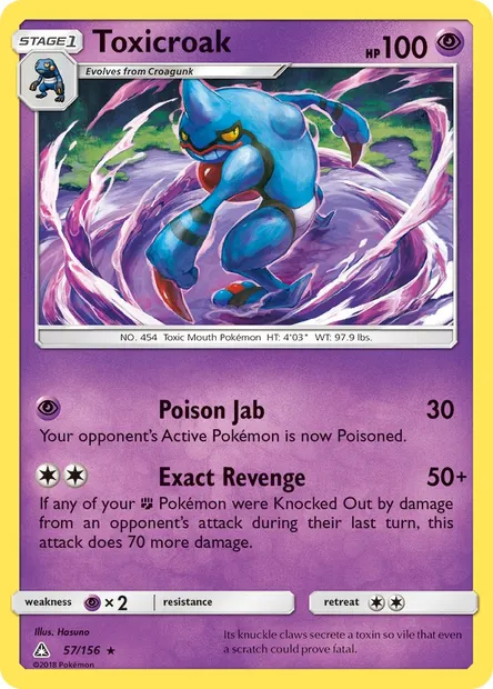 Toxicroak, Pokémon card UPR 57 — Ultra Prism set