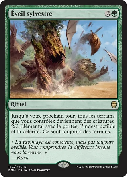 Éveil sylvestre, carte Magic DOM 183 — extension Dominaria