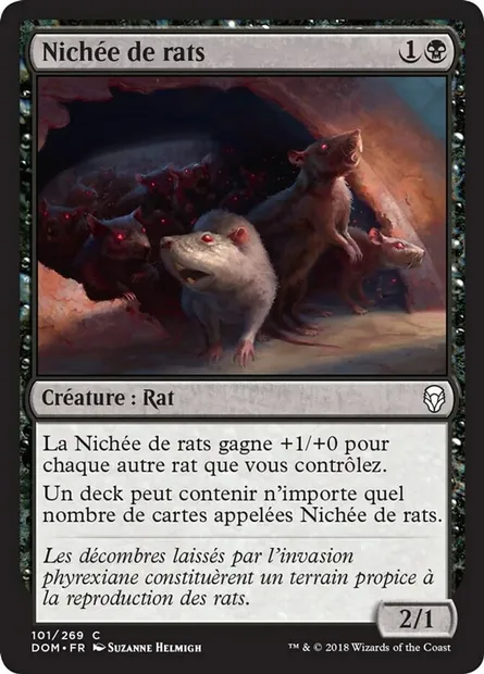 Nichée de rats, carte Magic DOM 101 — extension Dominaria