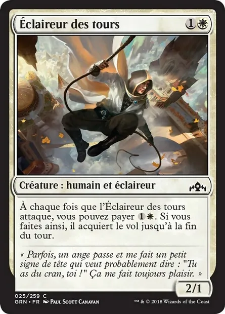 Éclaireur des tours, carte Magic GRN 25 — extension Les Guildes de Ravnica