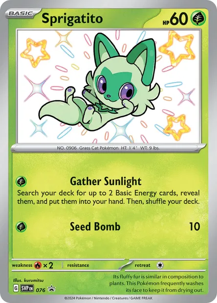 Sprigatito, Pokémon card PR-SV 076 — SVP Black Star Promos set