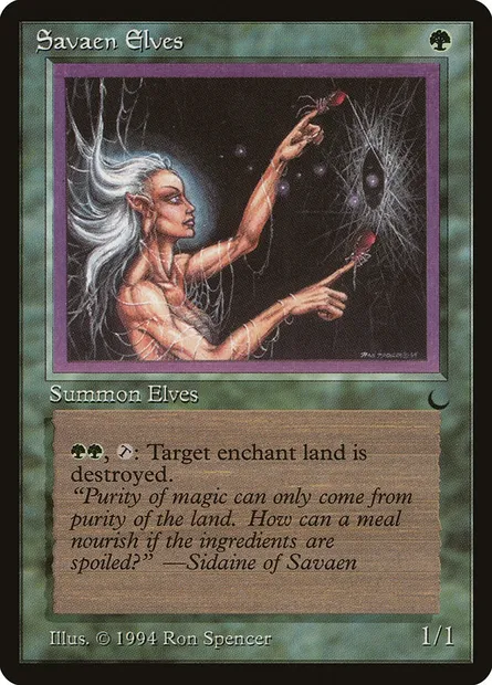 Savaen Elves, Magic card DRK 84 — The Dark set