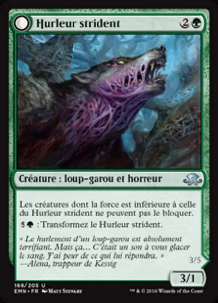 Hurleur strident // Chœur hurlant, carte Magic EMN 168 — extension La lune hermétique