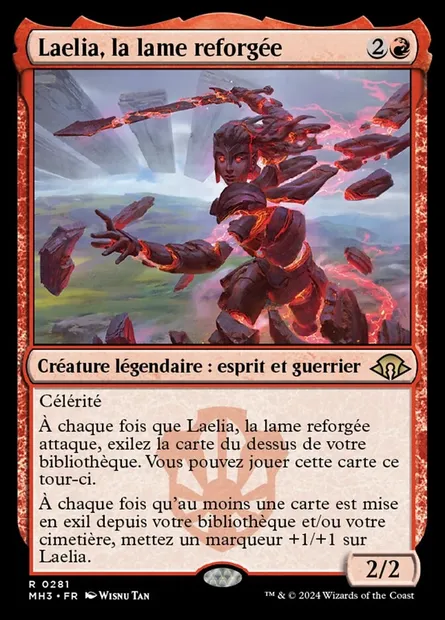 Laelia, la lame reforgée, carte Magic MH3 281 — extension Modern Horizons 3