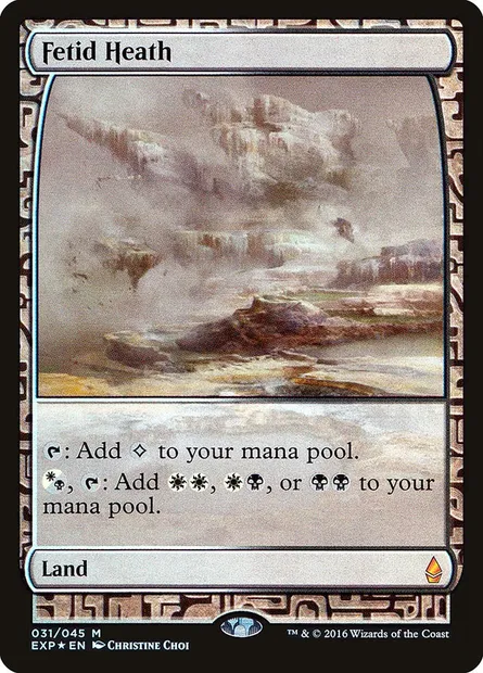 Lande fétide, carte Magic EXP 31 — extension Zendikar Expeditions