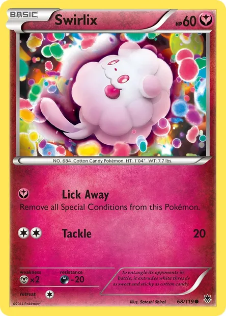Swirlix, Pokémon card PHF 68 — Phantom Forces set