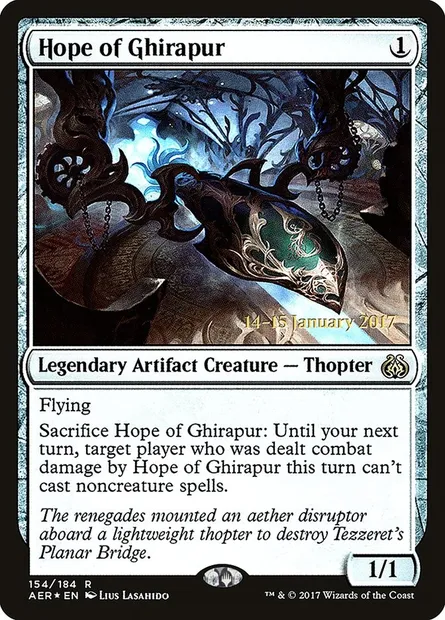 Espoir de Ghirapur, carte Magic PAER 154s — extension Aether Revolt Promos