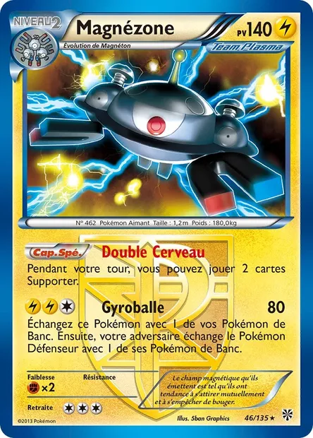 Magnézone, carte Pokémon PLS 46 — extension Tempète Plasma