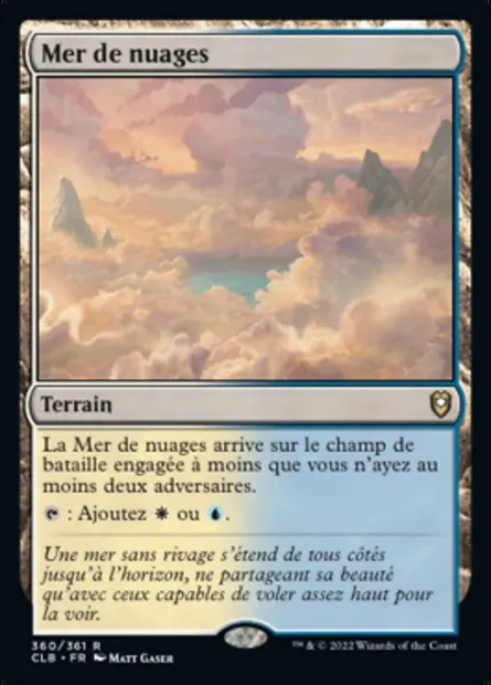 Mer de nuages, carte Magic CLB 360 — extension Commander Légendes : la bataille de la Porte de Baldur