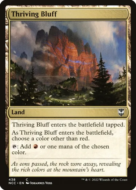 Thriving Bluff, Magic card NCC 438 — New Capenna Commander set