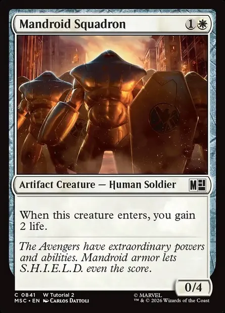 Mandroid Squadron, Magic card MSC 841 — Marvel Super Heroes Commander set
