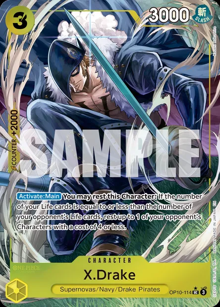 X.Drake, One Piece card OP10-114 — ROYAL BLOOD set