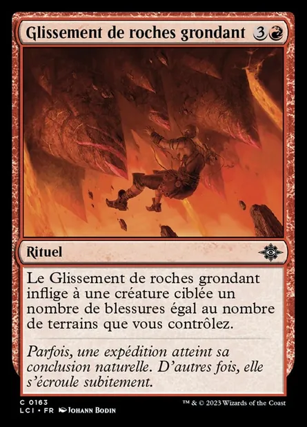 Glissement de roches grondant, carte Magic LCI 163 — extension The Lost Caverns of Ixalan