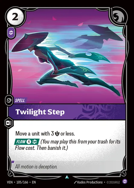 Twilight Step, Riftbound card VEN 105 — Vendetta set