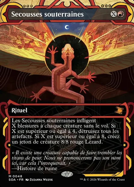 Secousses souterraines, carte Magic SOA 48 — extension Secrets of Strixhaven Mystical Archive