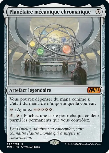 Planétaire mécanique chromatique, carte Magic M21 228 — extension Core Set 2021