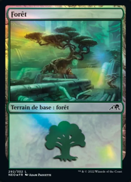 Forêt, carte Magic NEO 292 — extension Kamigawa: La Dynastie Néon
