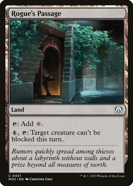 Rogue's Passage, Magic card MOC 421 — March of the Machine Commander set