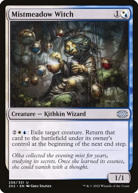 Mistmeadow Witch, Magic card 2X2 256 — Double Masters 2022 set