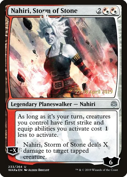 Nahiri, orage de pierres, carte Magic PWAR 233s — extension War of the Spark Promos