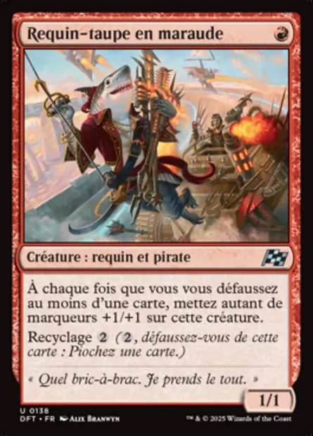 Requin-taupe en maraude, carte Magic DFT 138 — extension Aetherdrift