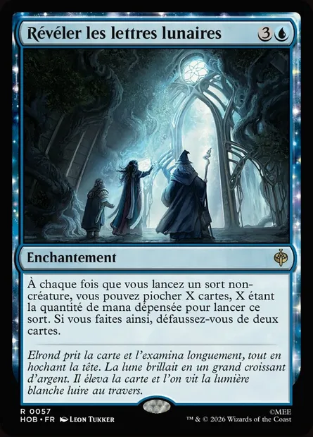 Révéler les lettres lunaires, carte Magic HOB 57 — extension The Hobbit