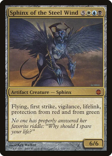 Sphinx of the Steel Wind, Magic card ARB 110 — Alara Reborn set