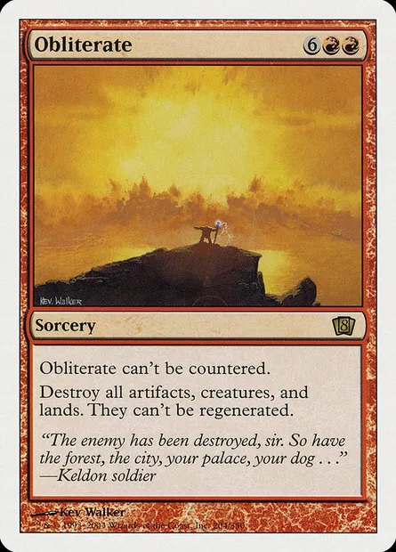 Oblitération, carte Magic 8ED 204 — extension Huitième Edition