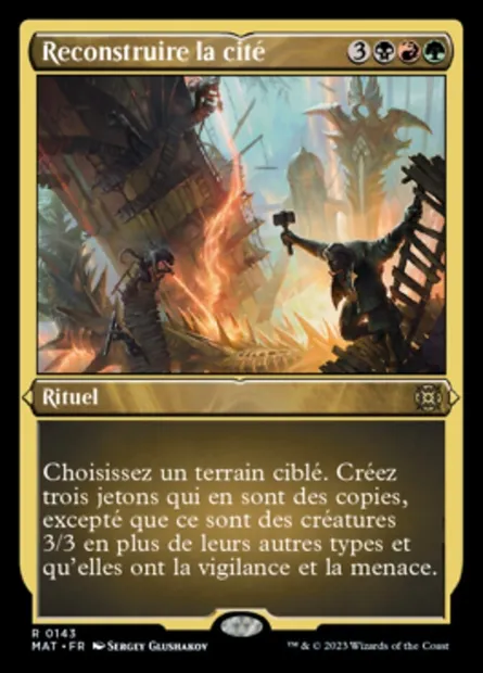Reconstruire la cité, carte Magic MAT 143 — extension L'invasion des machines : le jour d'après