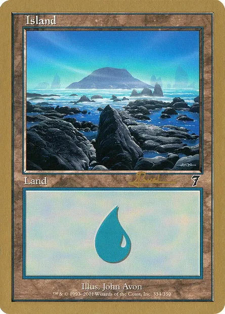 Island, Magic card WC01 ar334 — World Championship Decks 2001 set