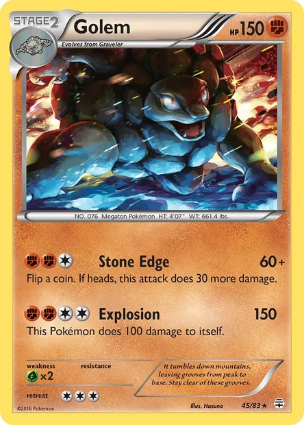 Golem, Pokémon card GEN 45 — Generations set