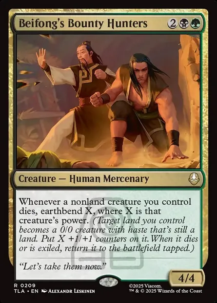 Beifong's Bounty Hunters, Magic card TLA 209 — Avatar: The Last Airbender set