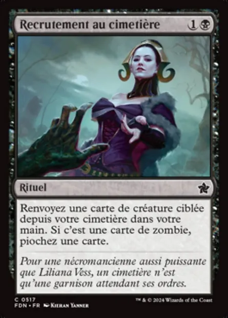 Recrutement au cimetière, carte Magic FDN 517 — extension Foundations