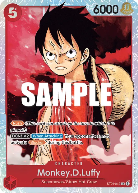 Monkey.D.Luffy, One Piece card ST01-012 — Straw Hat Crew set